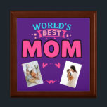 Personlig Photo Wooden Smyckeskrin, Mamma Minnesask<br><div class="desc">Skapa omedelbart din egen personligs unika smyckeskrin av fototrä. Idealisk presentidé för Mors dag, födelsedagar och årsdag för din fru, dotter, flickvän, mamma eller mormor, för helgdagar jul, påsk och mycket mer. Anpassa enkelt till Fars dag för pappa för hans gaffelvagnar, plånbokslåsbeslag, lås och andra smyckestillbehör. Coola Keepsaki-gåva. Den visade...</div>