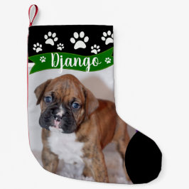 Personlig Photo Your Hund Jul Stockings Liten Julstrumpa