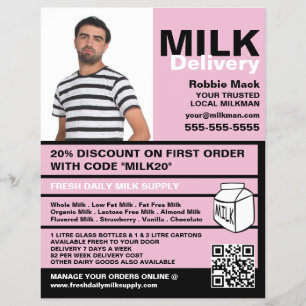 Personlig Photograf, Milkman/Woman Delivery Reklamblad