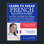 Personlig Photograph, Fransk Language Course Flygblad<br><div class="desc">Personlig Photograph,  Fransk Language Course Advertising Flyers by the Affärskort Store.</div>