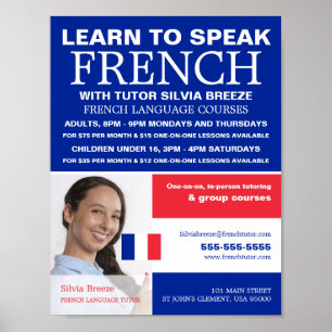Personlig Photograph, Fransk Language Course Poster