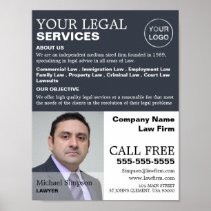 Personlig Photograph Legal Services Reklam Poster