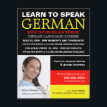 Personlig Photograph, tyska språkkursen Flygblad<br><div class="desc">Personlig Photograph,  German Language Course Advertising Flyers by the Affärskort Store.</div>