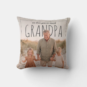 Personlig PhotoPop Vi älskar dig så mycket farfar Kudde