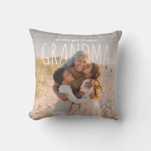 Personlig PhotoPop Vi älskar dig så mycket Mormor Kudde