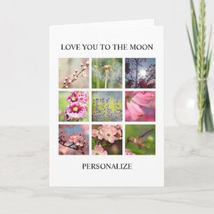 Personlig Photos Collage with Your Text Kort