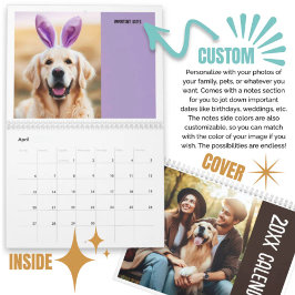 Personlig Photos Family Pets med anteckningar Kalender
