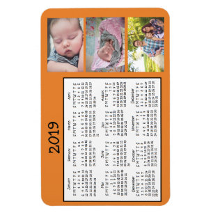 Personlig Photos Mini Magnet Calendar 2018