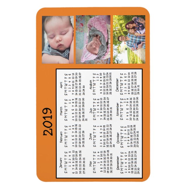Personlig Photos Mini Magnet Calendar 2018 (Vertikal)