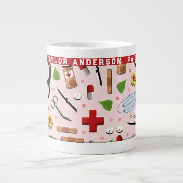Personlig Physician Assistant Jumbo Mugg (Framsidan)