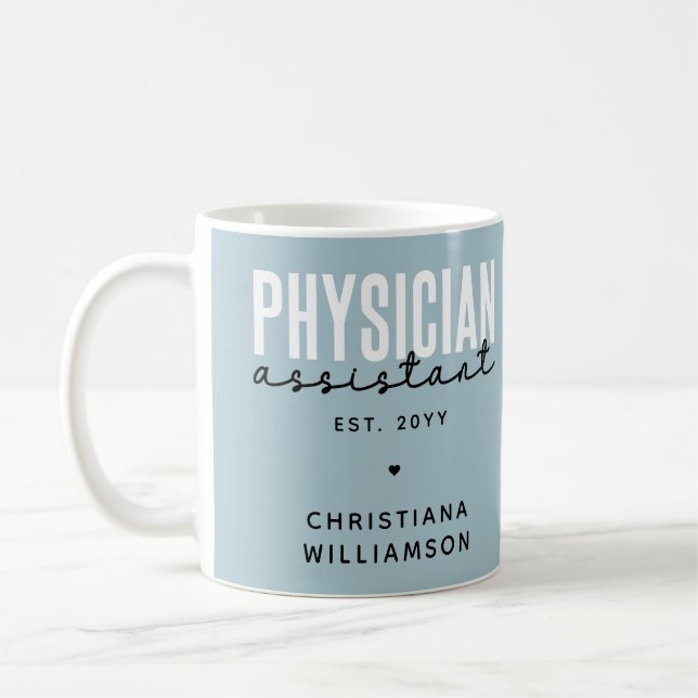 Personlig Physician Assistant PA Studenten Kaffemugg (Vänster)