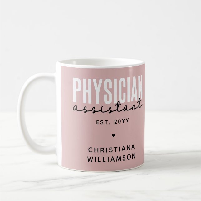 Personlig Physician Assistant PA Studenten Kaffemugg (Vänster)