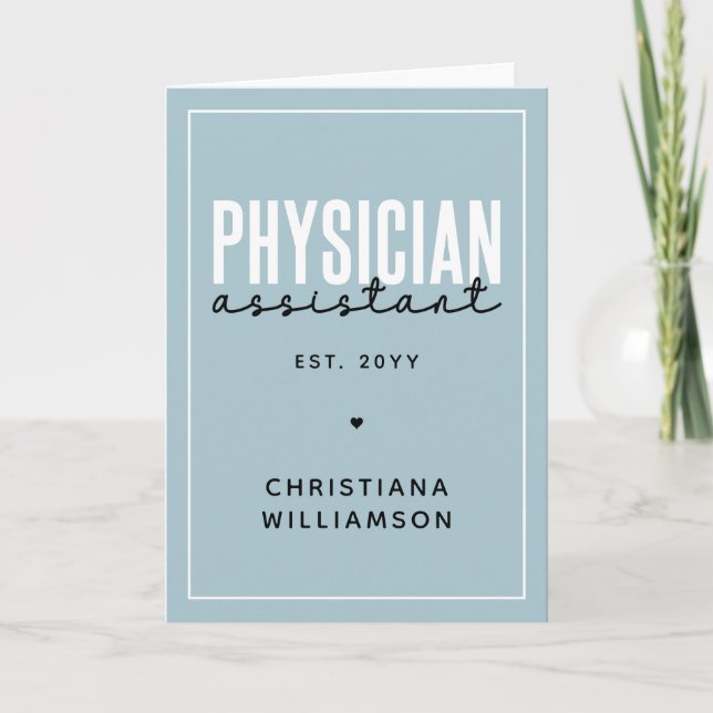 Personlig Physician Assistant PA Studenten Kort (Framsida)