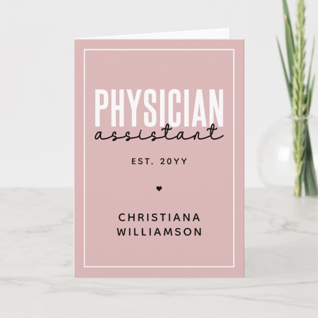 Personlig Physician Assistant PA Studenten Kort (Framsida)