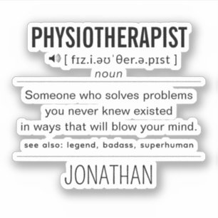 Personlig Physioterapist Funny Klistermärken