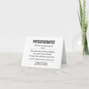 Personlig Physioterapist Funny Kort