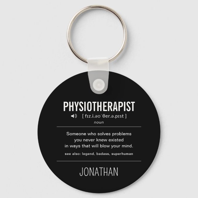 Personlig Physioterapist Funny Nyckelring (Framsida)
