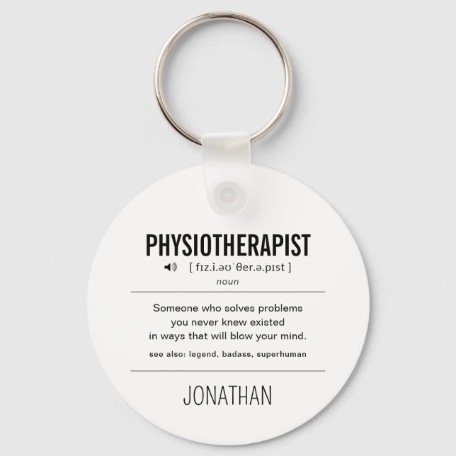 Personlig Physioterapist Funny Nyckelring (Framsida)