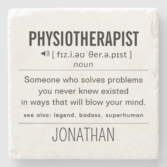 Personlig Physioterapist Funny Stenunderlägg (Framsidan)