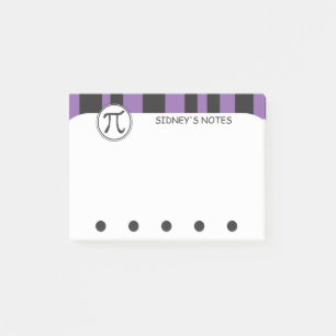 Personlig Pi-symbol Lila Matematik-tema Post-it Block