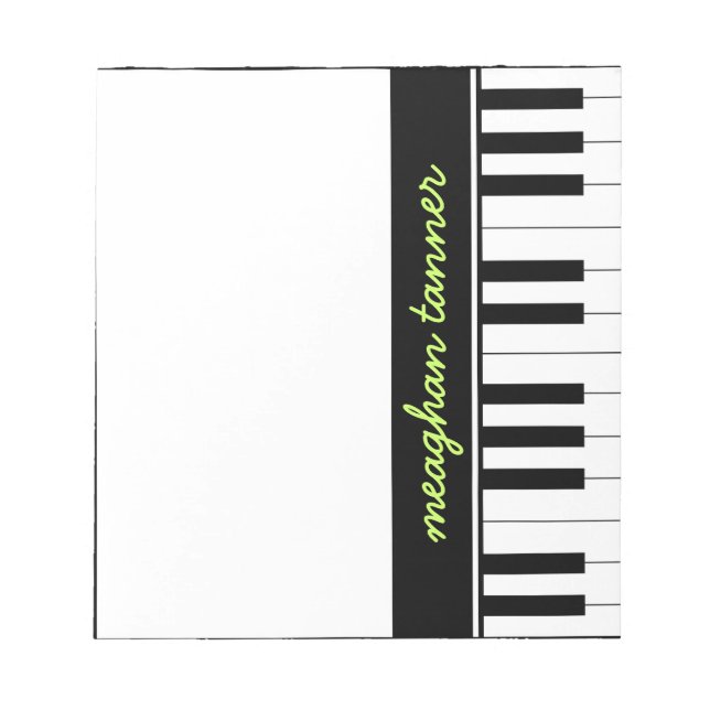 Personlig Piano Anteckningsblock (Framsida)