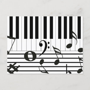 Personlig Piano Nycklar Instrument Vykort