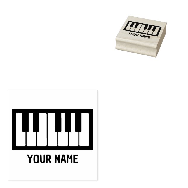 Personlig Piano Nycklar Music Instrument Stämpel (Stämplad)
