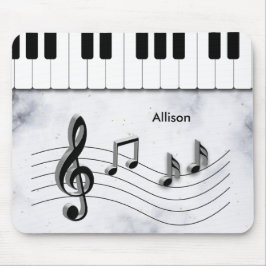Personlig Piano Nycklar och Musik noter Musmatta