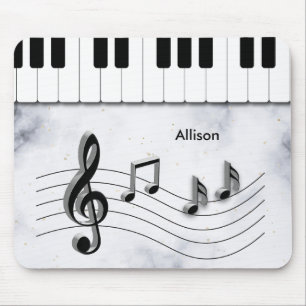 Personlig Piano Nycklar och Musik noter Musmatta
