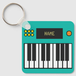 Personlig Piano Nycklar Tangentbord Keychain Turqu Nyckelring