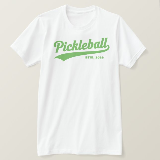 Personlig Pickleball-året 2026 T Shirt (Design framsida)