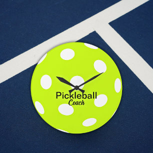 Personlig Pickleball Coach-Gult Stor Klocka