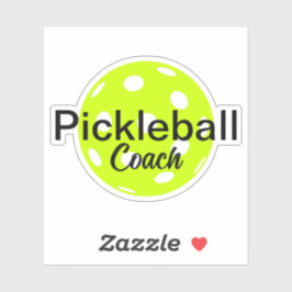 Personlig Pickleball Coach Namn Klistermärken