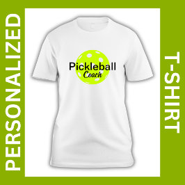 Personlig Pickleball Coach Namn T Shirt