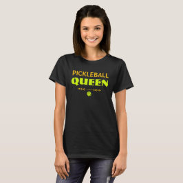 Personlig Pickleball Drottning T Shirt
