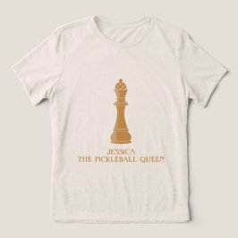 Personlig Pickleball Drottning T Shirt
