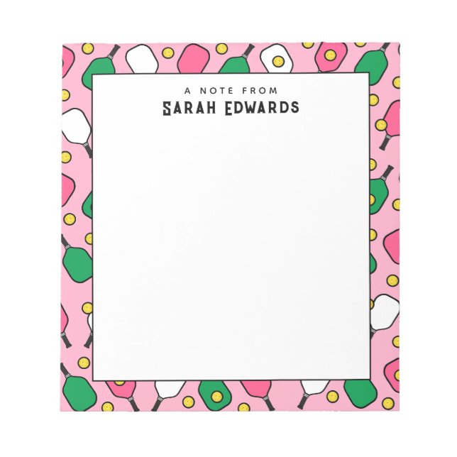 Personlig Pickleball Gift-idéer Anteckningsblock (Framsida)