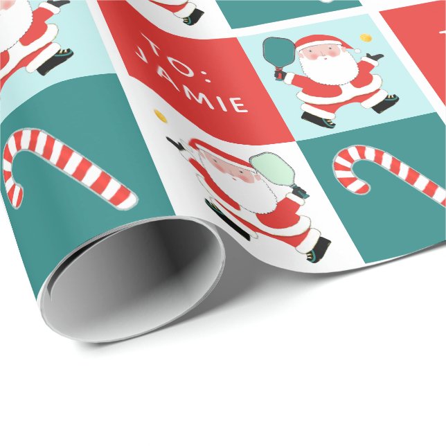 Personlig Pickleball Helgdag Gift Presentpapper (Rullad Hörn)