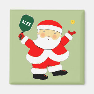 Personlig Pickleball-julgranstorik Magnet