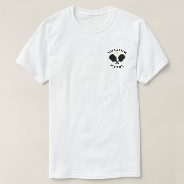 Personlig Pickleball Klubb Light Färg T-Shirt (Design framsida)