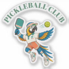 Personlig Pickleball-klubbmaskot för Sticker Kids Klistermärken