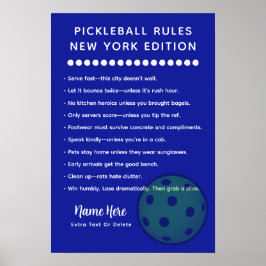 Personlig Pickleball New York Edition Affisch