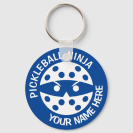 Personlig Pickleball Ninja 2 blue Nyckelring