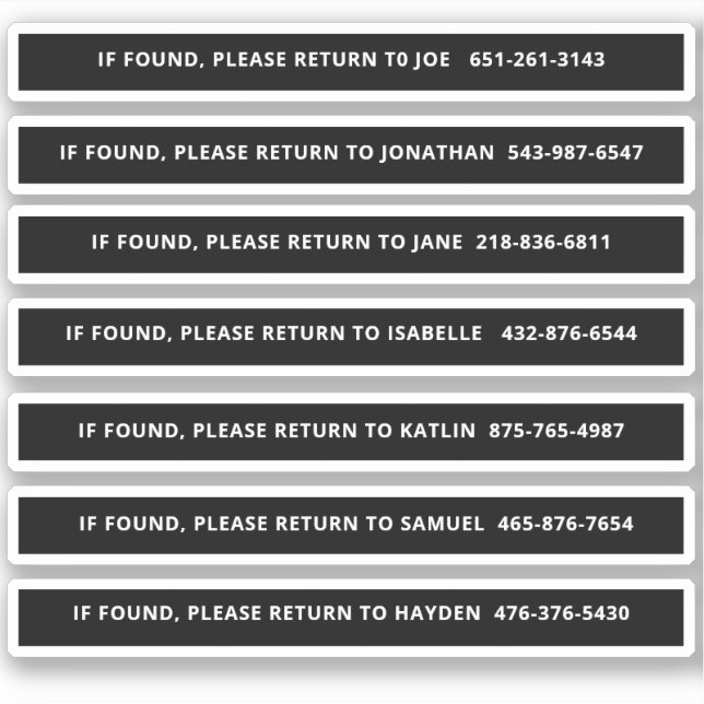 Personlig Pickleball Paddle-identifiering Klistermärken (Framsida)