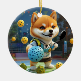 Personlig Pickleball Pickle Baller Julgransprydnad Keramik