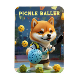 Personlig Pickleball Shiba Inu Magnet