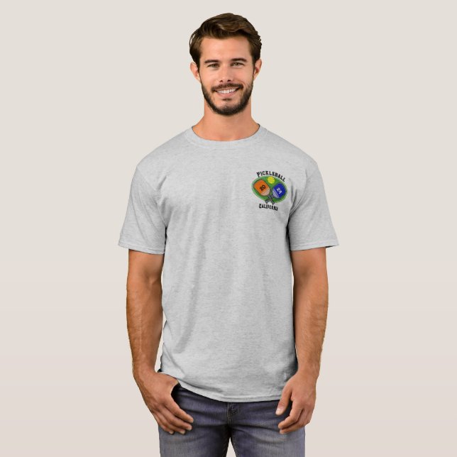 Personlig Pickleball T Shirt (Hel framsida)