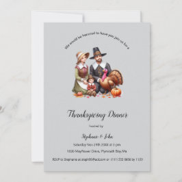 Personlig Pilgrim Far Thanksgiving Inbjudningar