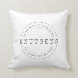 Personlig Pillow As for Me and My House KJV Kudde