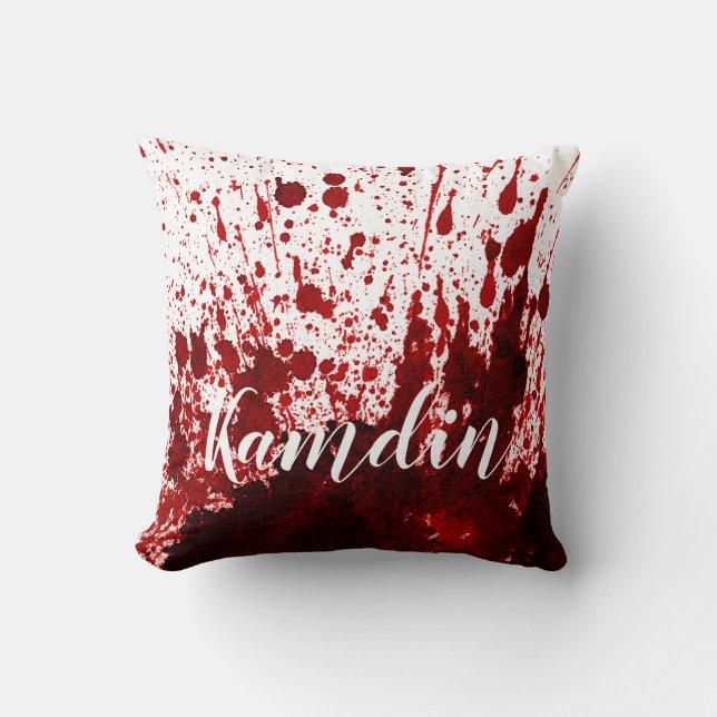 Personlig Pillow Blood Splatter Vampire Gothic Kudde (Framsida)
